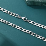 Load image into Gallery viewer, Figaro Link Chain - 4mm〜7mm (White Gold)