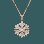 ギャラリービューアに画像を読み込み、Ice Bloom Pendant - (Rose Gold)【無料ネックレス付属】