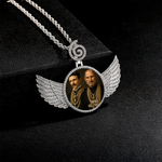 ギャラリービューアに画像を読み込み、Custom Photo Pendant - Gucci Wing (White Gold)【無料ネックレス付属】