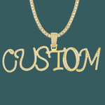 Load image into Gallery viewer, Custom Letter Pendant - Script Model (Gold)【無料ネックレス付属】