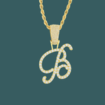 Load image into Gallery viewer, Custom Letter Pendant - Script Initial【無料ネックレス付属】