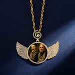 Load image into Gallery viewer, Custom Photo Pendant - Gucci Wing (Gold)【無料ネックレス付属】