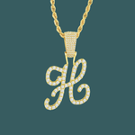 Load image into Gallery viewer, Custom Letter Pendant - Script Initial【無料ネックレス付属】