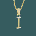 Load image into Gallery viewer, Custom Letter Pendant - Script Initial【無料ネックレス付属】