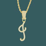 Load image into Gallery viewer, Custom Letter Pendant - Script Initial【無料ネックレス付属】