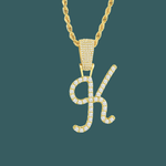 Load image into Gallery viewer, Custom Letter Pendant - Script Initial【無料ネックレス付属】