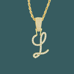 Load image into Gallery viewer, Custom Letter Pendant - Script Initial【無料ネックレス付属】