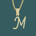 Load image into Gallery viewer, Custom Letter Pendant - Script Initial【無料ネックレス付属】