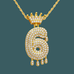 Load image into Gallery viewer, Custom Number Pendant - Royal Initial【無料ネックレス付属】