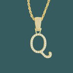 Load image into Gallery viewer, Custom Letter Pendant - Script Initial【無料ネックレス付属】