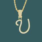 Load image into Gallery viewer, Custom Letter Pendant - Script Initial【無料ネックレス付属】