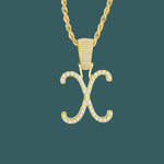 Load image into Gallery viewer, Custom Letter Pendant - Script Initial【無料ネックレス付属】