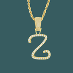 Load image into Gallery viewer, Custom Letter Pendant - Script Initial【無料ネックレス付属】