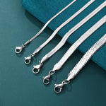 Load image into Gallery viewer, Herringbone Chain - 2mm〜6mm (White Gold)