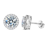 Load image into Gallery viewer, 2ct/1ct/0.5ct/0.3ct/0.1ct VVS Moissanite & 925silver - Radiant Halo Round