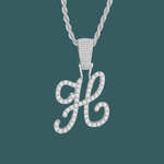 Load image into Gallery viewer, Custom Letter Pendant - Script Initial【無料ネックレス付属】