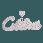 ギャラリービューアに画像を読み込み、Custom Letter Pendant - Heart Script Word (Gold,White Gold,Rose Gold)【無料ネックレス付属】