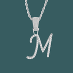 Load image into Gallery viewer, Custom Letter Pendant - Script Initial【無料ネックレス付属】