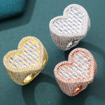 ギャラリービューアに画像を読み込み、Baguette Heart Ring (Rose Gold)