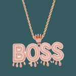 ギャラリービューアに画像を読み込み、Custom Letter Pendant - Royal Word (Rose Gold)【無料ネックレス付属】