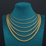 Load image into Gallery viewer, Rope Chain - 2mm〜6mm (Gold)