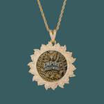 Load image into Gallery viewer, Custom Photo Pendant - Sunburst Frame (Gold)【無料ネックレス付属】