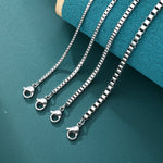 ギャラリービューアに画像を読み込み、Box Link Chain - 1.5mm〜3mm (White Gold)