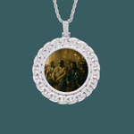 Load image into Gallery viewer, Custom Photo Pendant - Chain Weave (White Gold)【無料ネックレス付属】