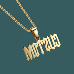 Load image into Gallery viewer, Custom Letter Pendant - Gothic Word (Gold)【無料ネックレス付属】