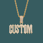 Load image into Gallery viewer, Custom Letter Pendant - Gothic Word (Gold)【無料ネックレス付属】