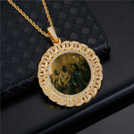Load image into Gallery viewer, Custom Photo Pendant - Chain Weave (Gold)【無料ネックレス付属】