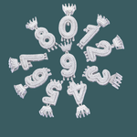 Load image into Gallery viewer, Custom Number Pendant - Royal Initial【無料ネックレス付属】