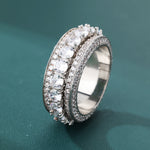 ギャラリービューアに画像を読み込み、Spinning Layered Diamond Ring - 10mm (White Gold)
