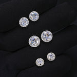 Load image into Gallery viewer, 2ct/1ct/0.5ct/0.3ct/0.1ct VVS Moissanite & 925silver - Radiant Halo Round