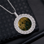 Load image into Gallery viewer, Custom Photo Pendant - Chain Weave (White Gold)【無料ネックレス付属】