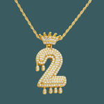 Load image into Gallery viewer, Custom Number Pendant - Royal Initial【無料ネックレス付属】