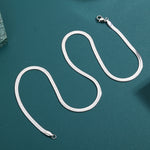 Load image into Gallery viewer, Herringbone Chain - 2mm〜6mm (White Gold)