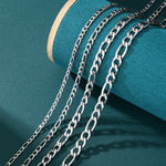 Load image into Gallery viewer, Figaro Link Chain - 4mm〜7mm (White Gold)