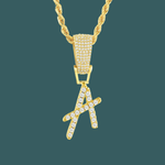 Load image into Gallery viewer, Custom Letter Pendant - Crossed Initial【無料ネックレス付属】