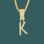 Load image into Gallery viewer, Custom Letter Pendant - Crossed Initial【無料ネックレス付属】