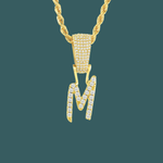 Load image into Gallery viewer, Custom Letter Pendant - Crossed Initial【無料ネックレス付属】