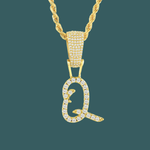 Load image into Gallery viewer, Custom Letter Pendant - Crossed Initial【無料ネックレス付属】