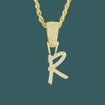 Load image into Gallery viewer, Custom Letter Pendant - Crossed Initial【無料ネックレス付属】
