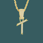 Load image into Gallery viewer, Custom Letter Pendant - Crossed Initial【無料ネックレス付属】