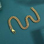 ギャラリービューアに画像を読み込み、Cuban Chain Bracelet- 4mm〜8mm (Gold)