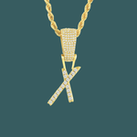 Load image into Gallery viewer, Custom Letter Pendant - Crossed Initial【無料ネックレス付属】