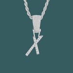 Load image into Gallery viewer, Custom Letter Pendant - Crossed Initial【無料ネックレス付属】