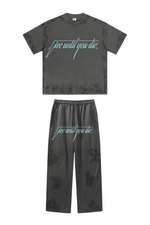 Load image into Gallery viewer, Live Until You Die SETUP / CHARCOAL GREY X MINT BLUE