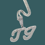 Load image into Gallery viewer, Custom Letter Pendant - Gothic Word (Gold,White Gold,Rose Gold)【無料ネックレス付属】