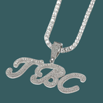Load image into Gallery viewer, Custom Letter Pendant - Gothic Word (Gold,White Gold,Rose Gold)【無料ネックレス付属】